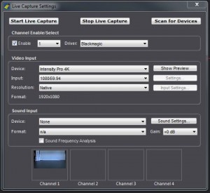 ACCAD 5194.01 - Live Cam Input Settings