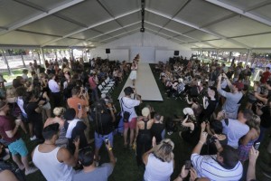The finale of the Lydia Hopmann show in the Fashion Tent at the Fashion Meets Music Festival on September 5, 2015. (Columbus Dispatch photo by Tom Dodge)